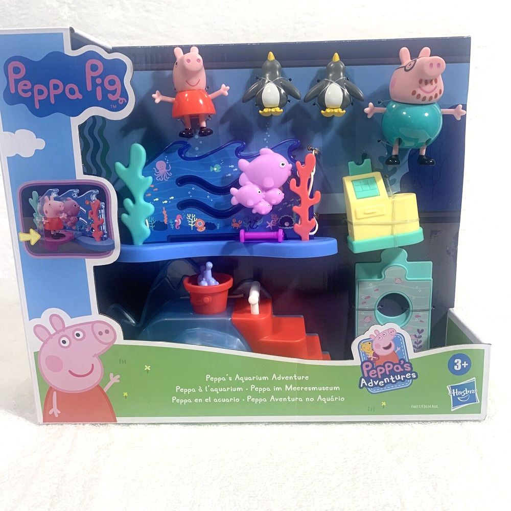 NEW Peppa Pig Peppa's Aquarium Adventure Playset 9 Pieces